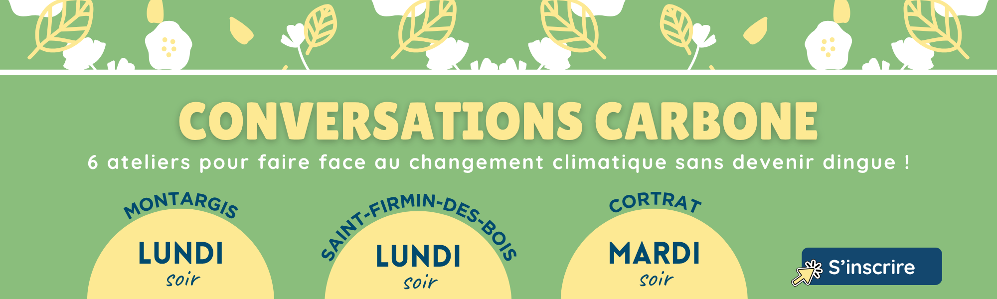 Nouvelles dates des groupes Conversations Carbone Gâtinais montargois, inscrivez vous !